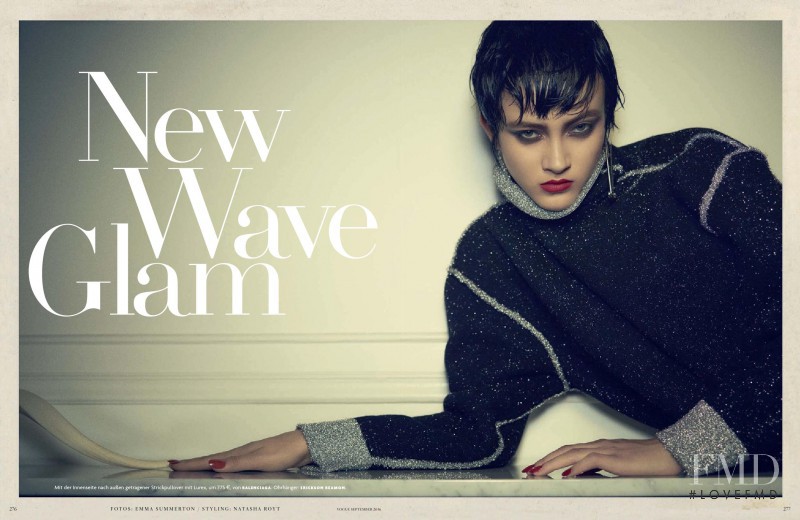Greta Varlese featured in New Wave Glam, September 2016