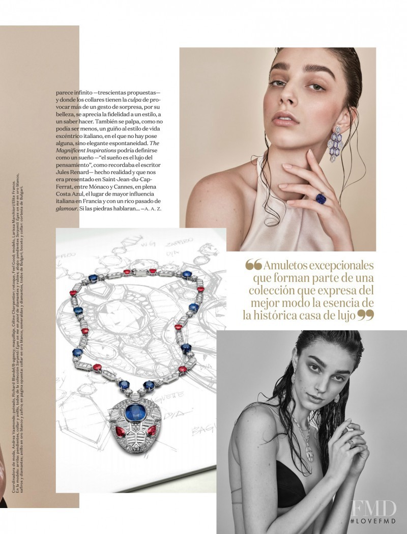 Larissa Marchiori featured in Grandiosidad a la Italiana, September 2016