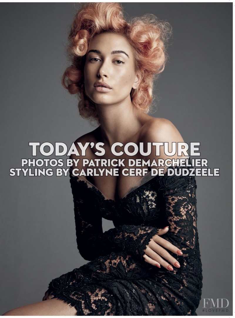 Hailey Baldwin Bieber featured in Today\'s Couture, September 2016
