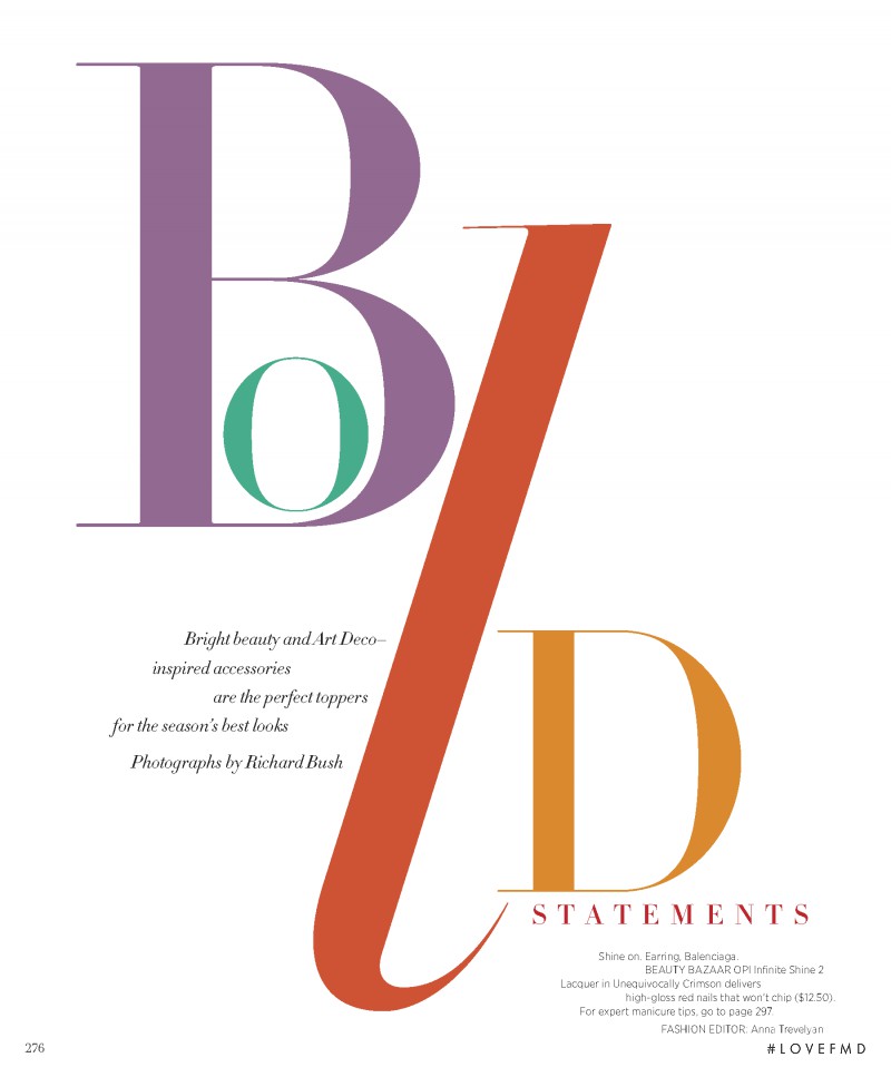 Bold statements, October 2016