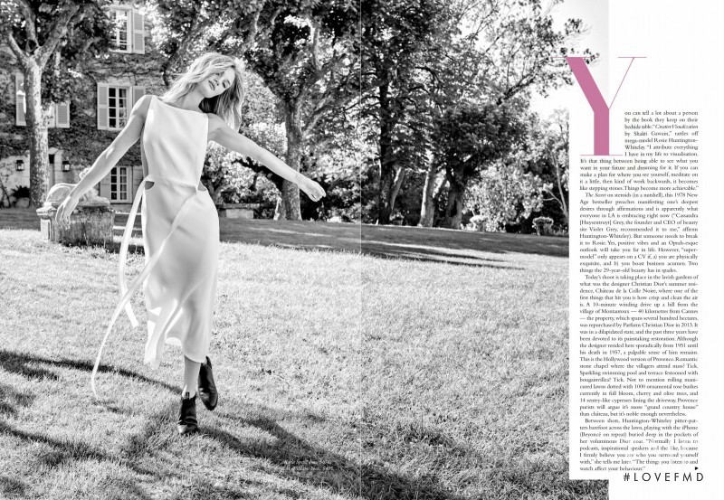 Rosie Huntington-Whiteley featured in Flower Girl, October 2016