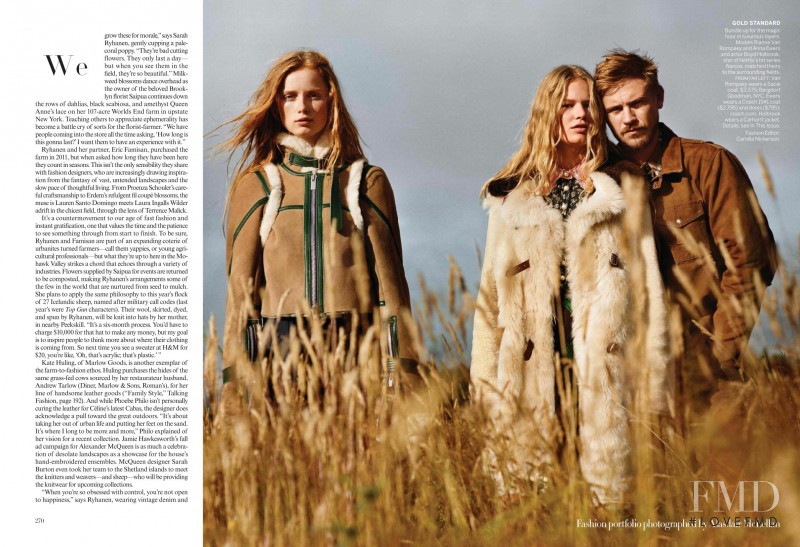 Anna Ewers featured in Free Country, October 2016