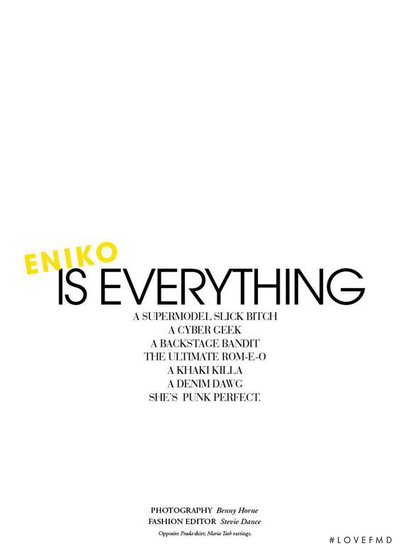Eniko Is Everything, December 2010