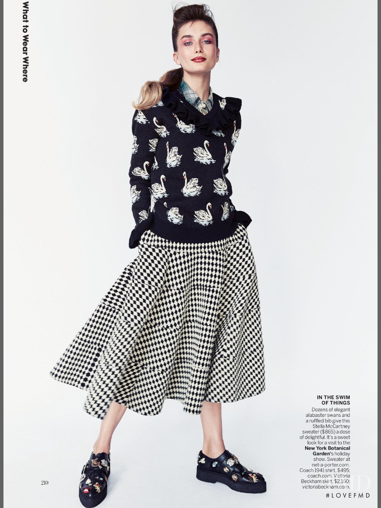 Andreea Diaconu featured in Sweater Songs, November 2016