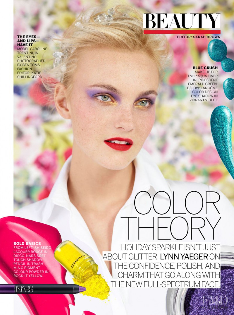 Caroline Trentini featured in Vogue Beauty: Color Theory, December 2012