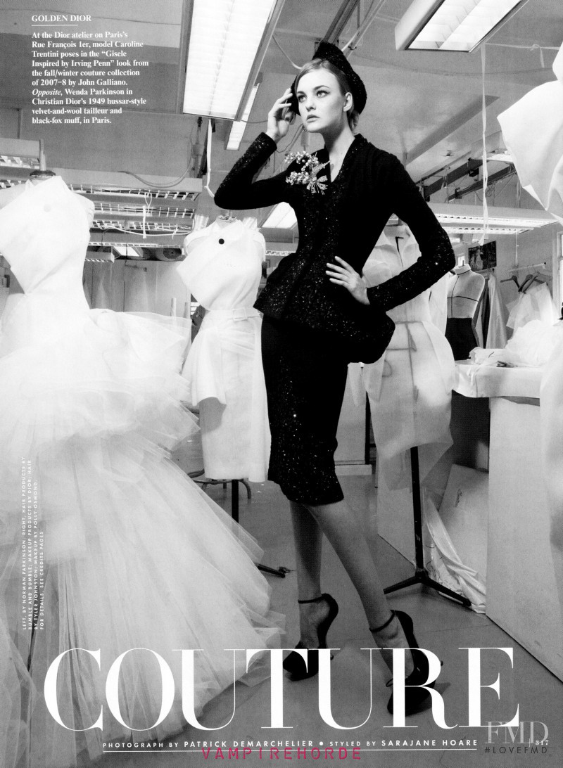 Caroline Trentini featured in Toujours Couture, September 2009