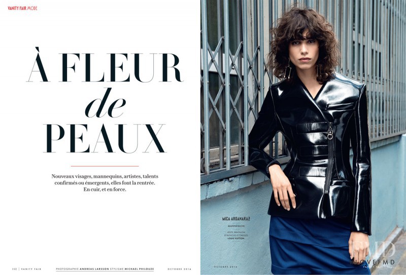 Mica Arganaraz featured in Á Fleur de Peaux, October 2016