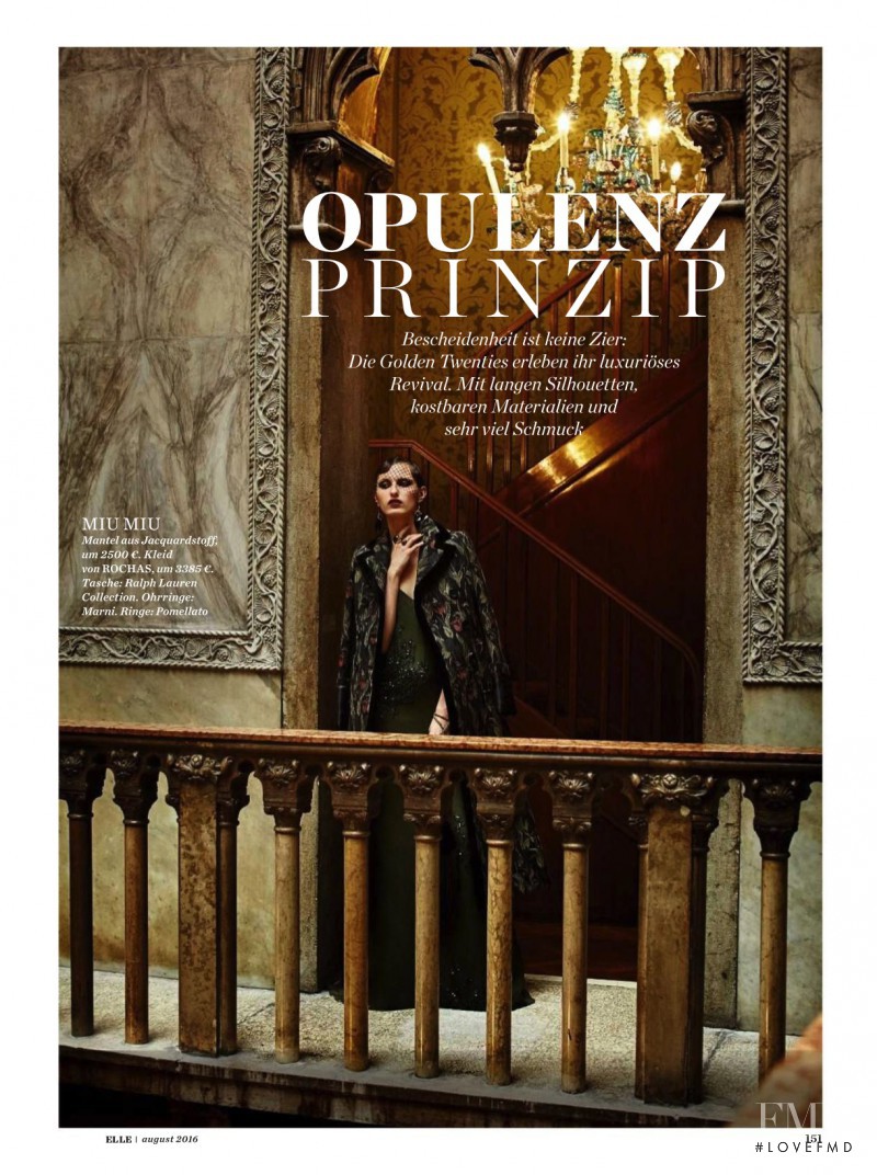 Zoe Huxford featured in Opulenz Prinzip, August 2016