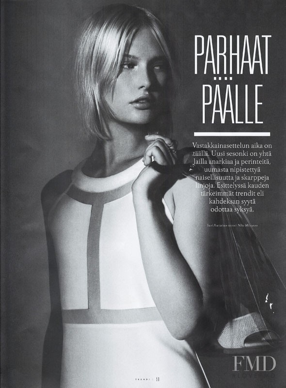 Anna Emilia Saari featured in Parhaat Paalle, September 2013