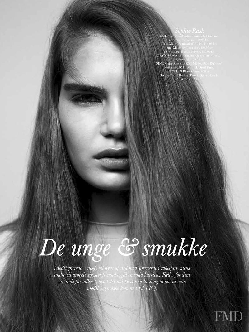 Sophie Rask featured in De unge , March 2016