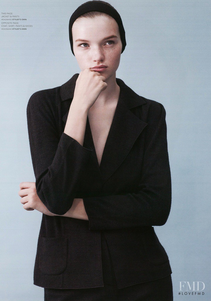 Eva Klimkova featured in Giorgio Armani Capsule, September 2015