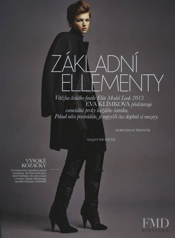 Eva Klimkova featured in Zakladni Ellementy, January 2014
