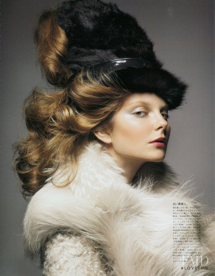 Eniko Mihalik featured in The Winter White, November 2010