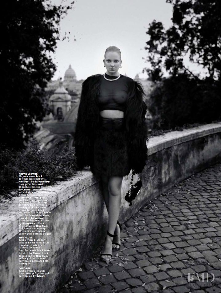 Eniko Mihalik featured in Rome. Savage, September 2010