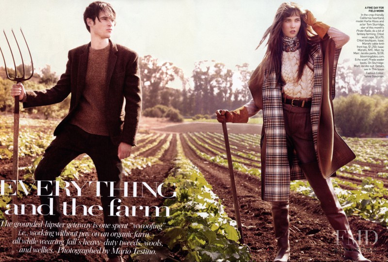 Karlie Kloss featured in Everything and the Farm, November 2009