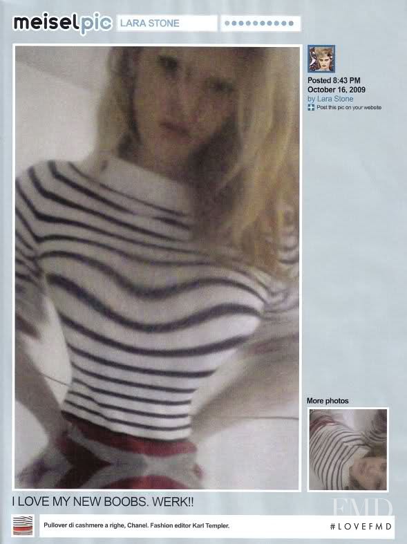 Lara Stone featured in MeiselPic, December 2009