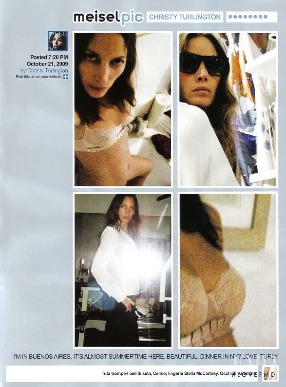 Christy Turlington featured in MeiselPic, December 2009