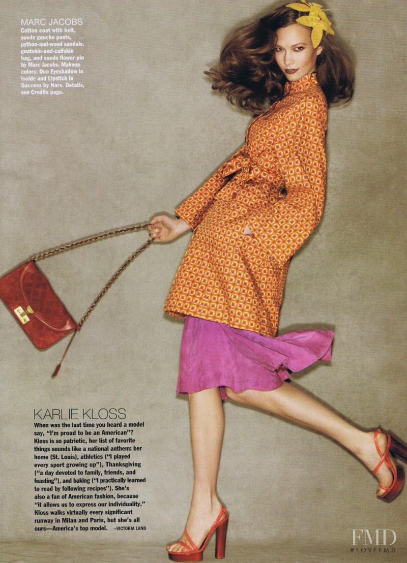 Karlie Kloss featured in All American, April 2011
