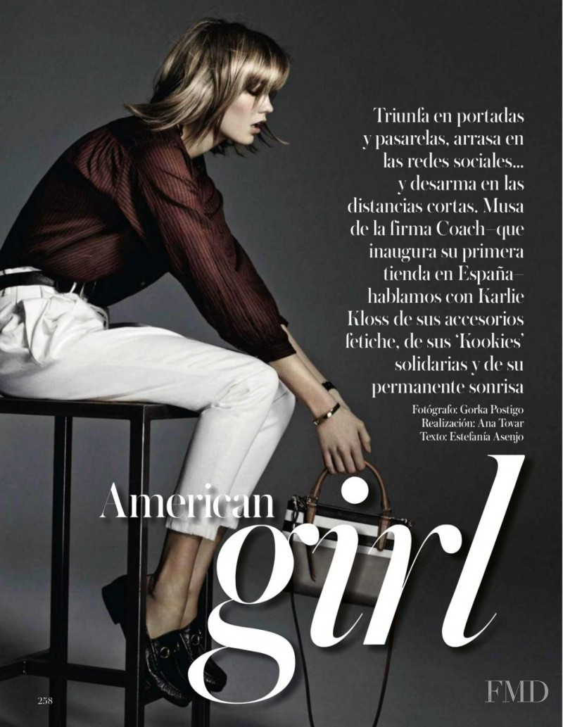 Karlie Kloss featured in American Girl, March 2014