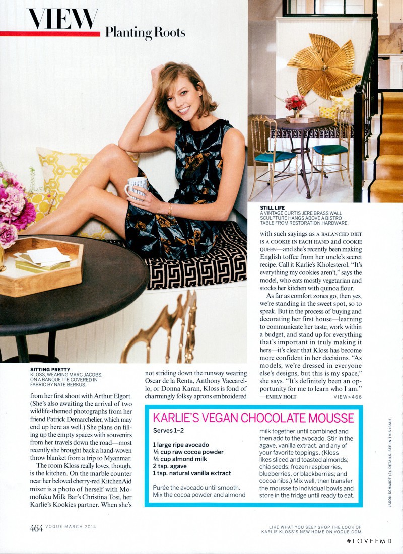 Karlie Kloss featured in House of Style, March 2014