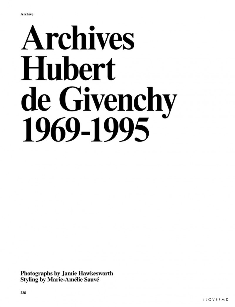 Archives Hubert de Givenhcy 1969-1995, September 2015