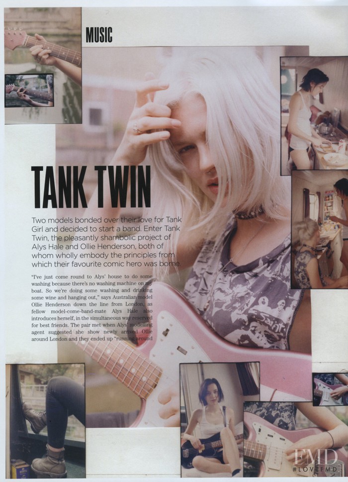 Ollie Henderson featured in Tank Twins, February 2013