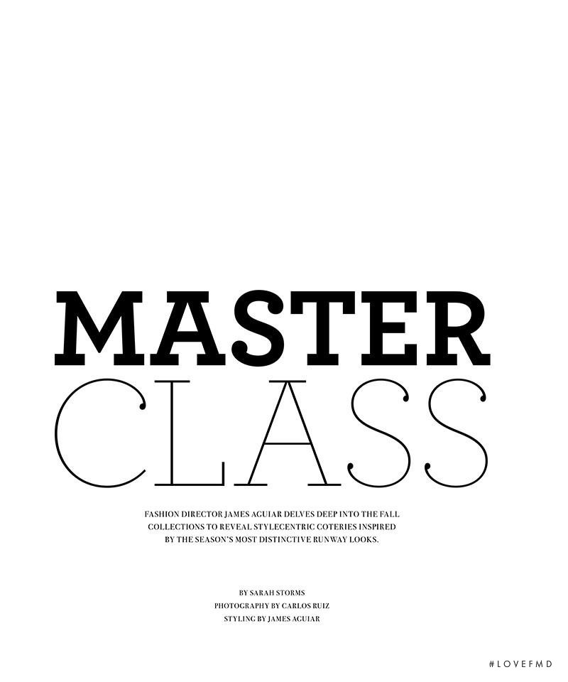 Master Class, September 2015