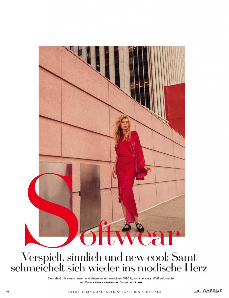Ally Ertel featured in Softwear, December 2016