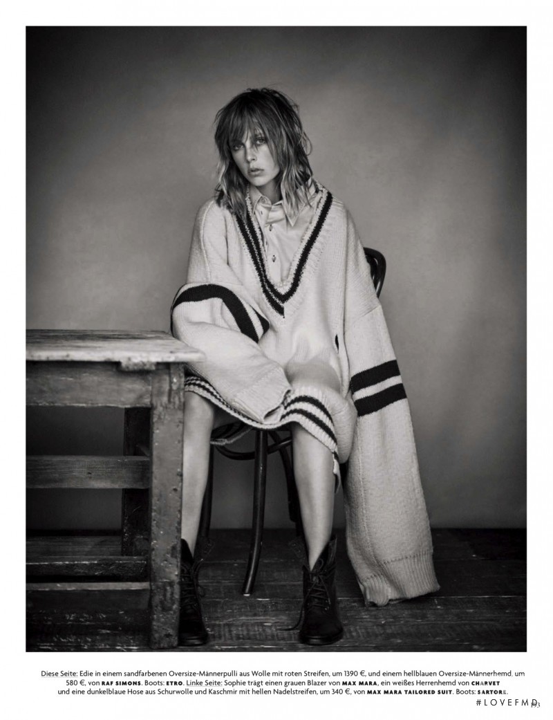 Edie Campbell featured in Modell-Familie, December 2016