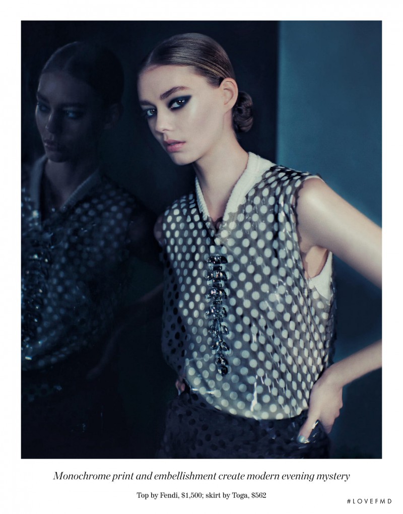 Ondria Hardin featured in The New Elegance, February 2015