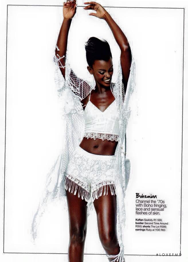 Happy Umurerwa featured in How To Wear White Now, January 2015