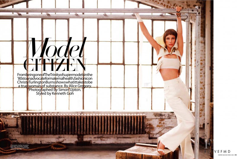 Christy Turlington featured in Model Citizen, March 2012