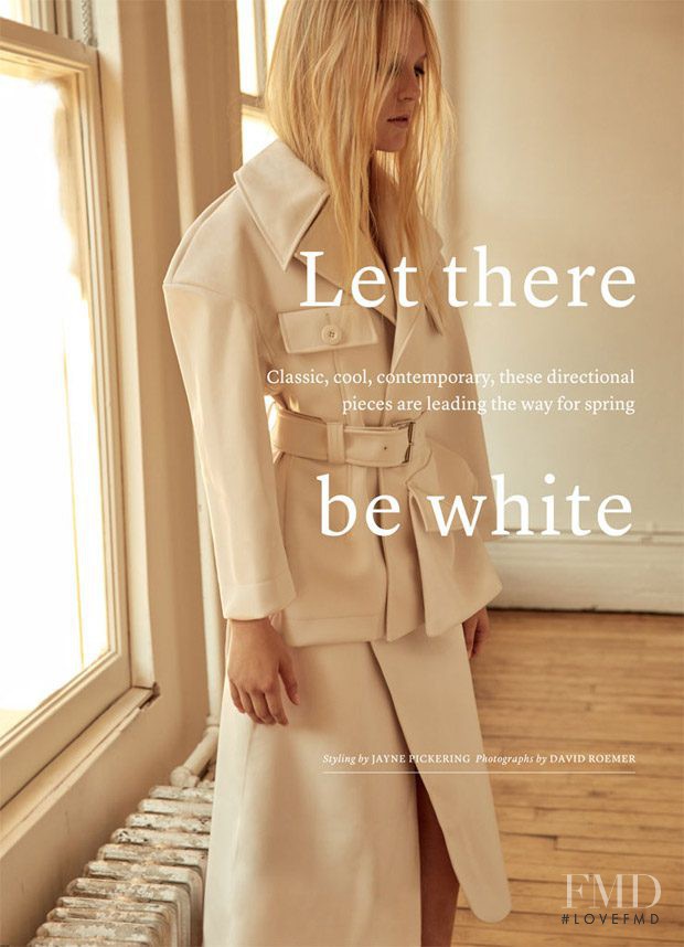 Emilie Evander featured in Let There Be White, February 2017