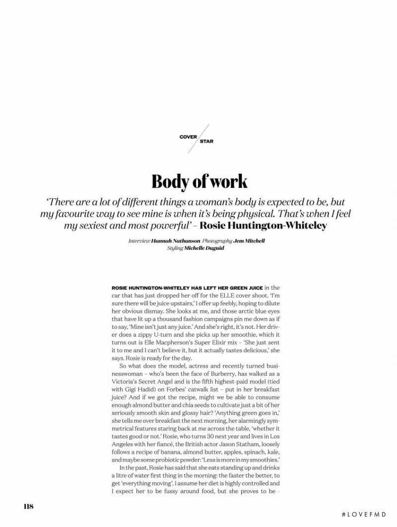 Body of Work, January 2017