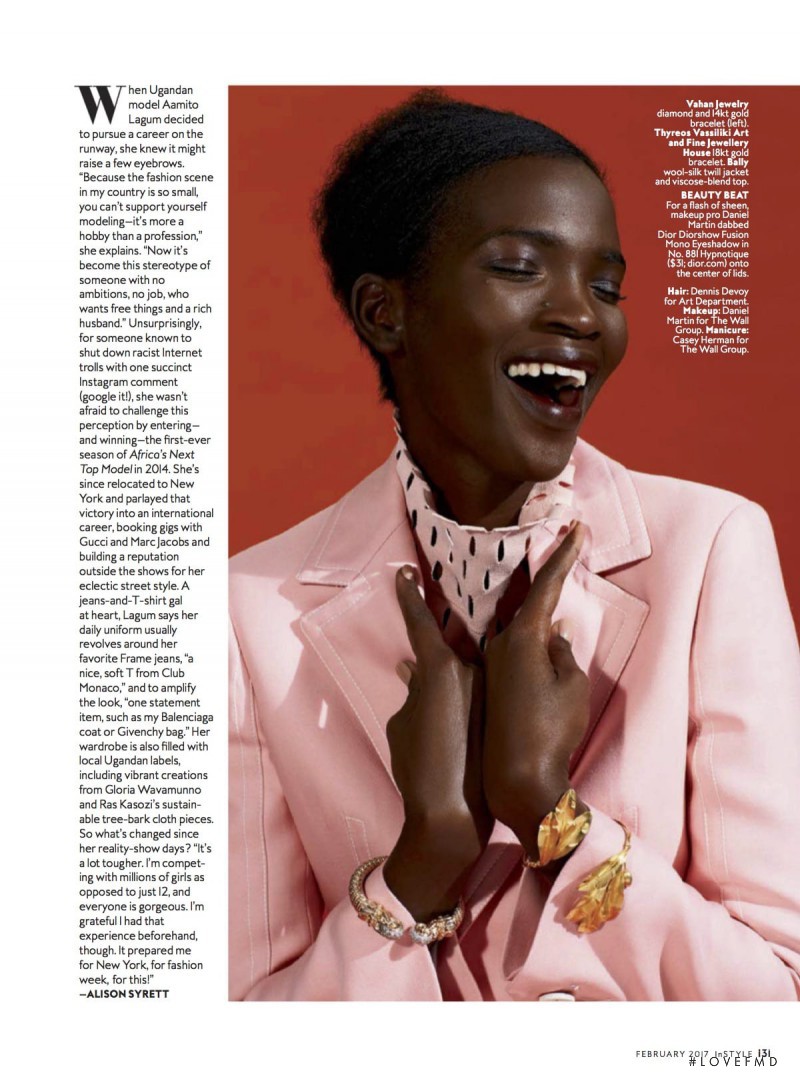 Aamito Stacie Lagum featured in Cuff Love, February 2017