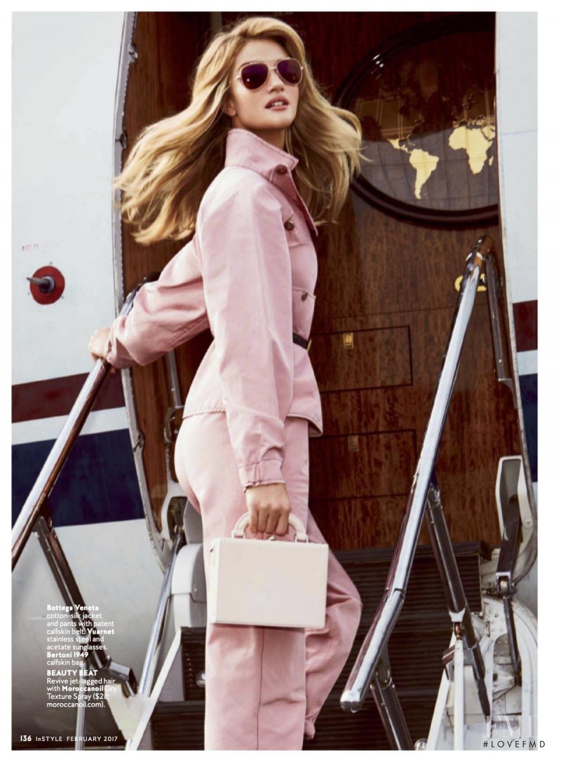 Rosie Huntington-Whiteley featured in The Chicest Lady at the Airport, February 2017