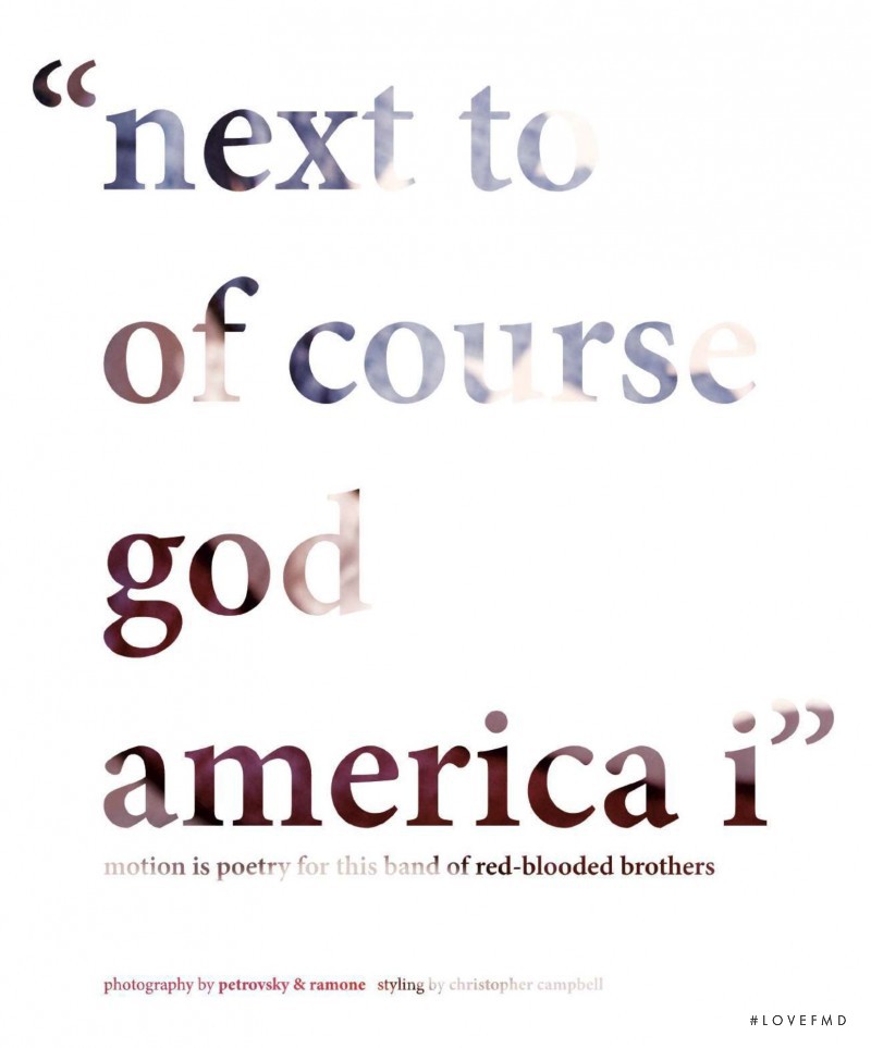 "next to of course god american i", March 2010