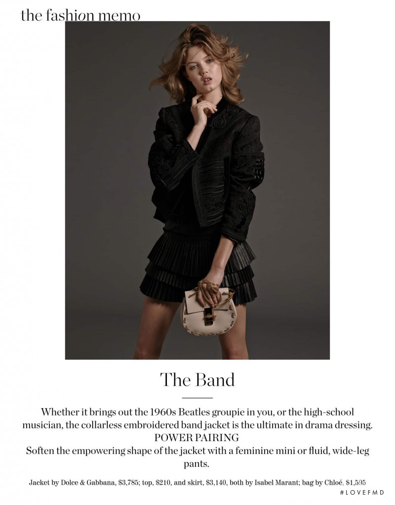 Lindsey Wixson featured in The Fashion Memo, February 2015