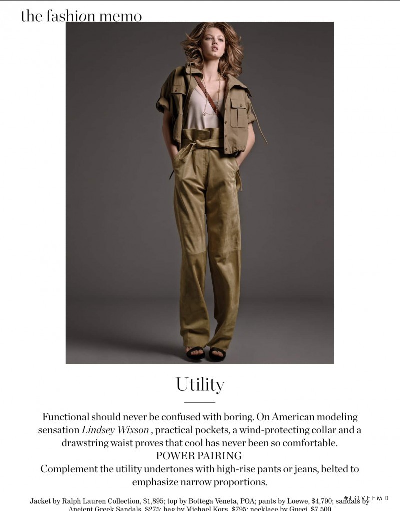 Lindsey Wixson featured in The Fashion Memo, February 2015