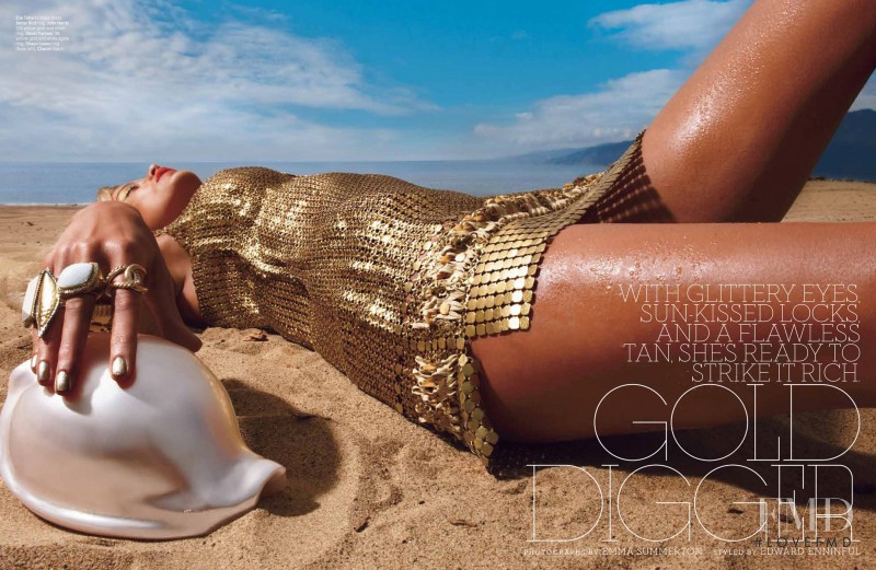 Carolyn Murphy featured in Gold Digger, April 2012