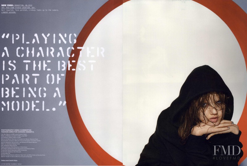 Lindsey Wixson featured in Playing a Character is the Best Part of Being a Model, September 2010