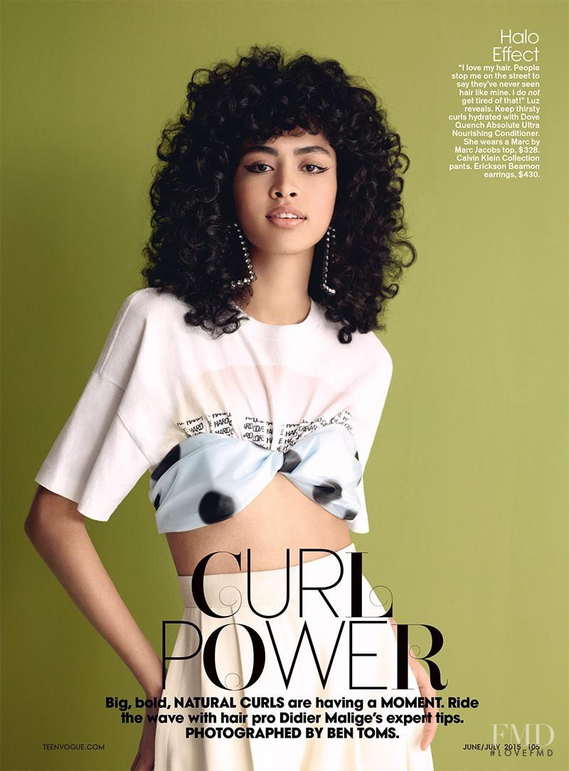 Luz Pavon featured in Curl Power, June 2015