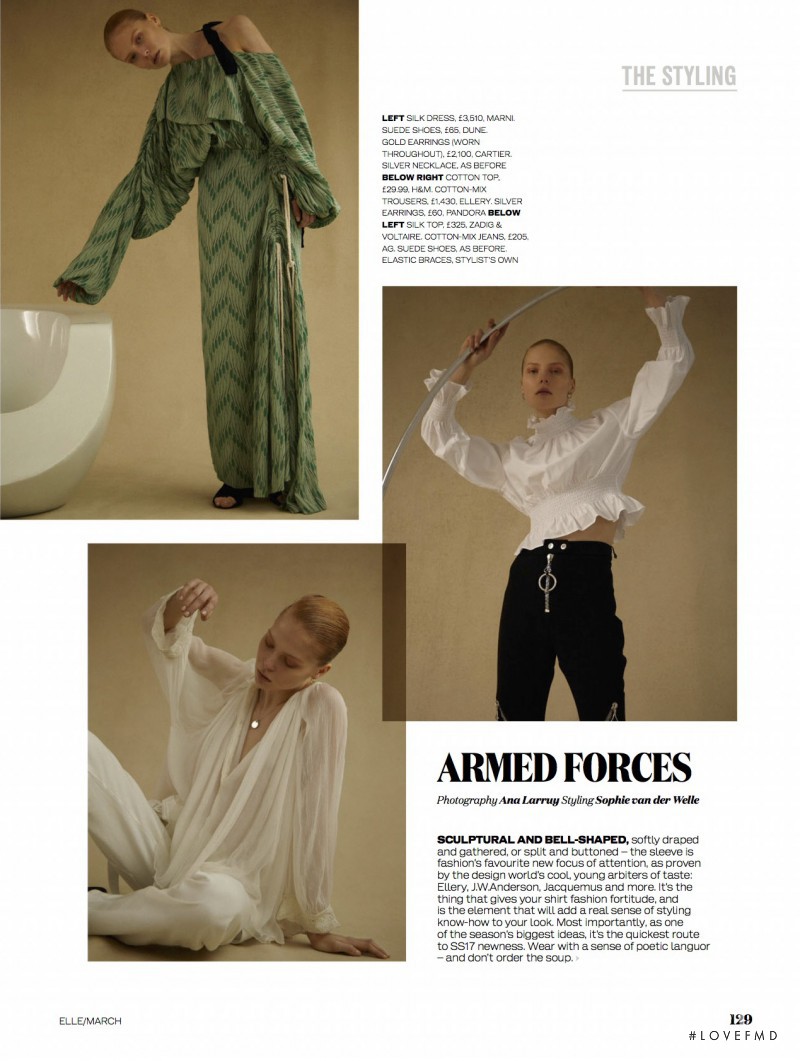 Sofie Theobald featured in Armed Forces, March 2017