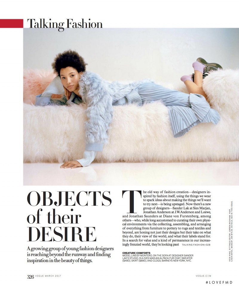 Lineisy Montero featured in Objects of their Desire, March 2017