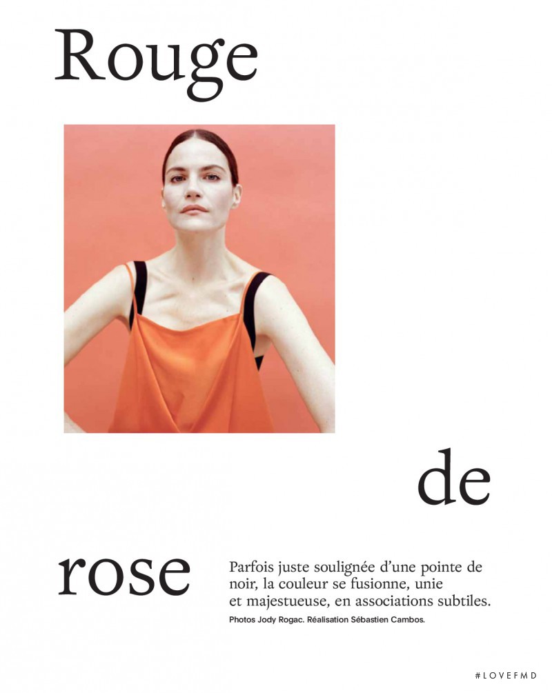 Missy Rayder featured in Rouge de rose, March 2017