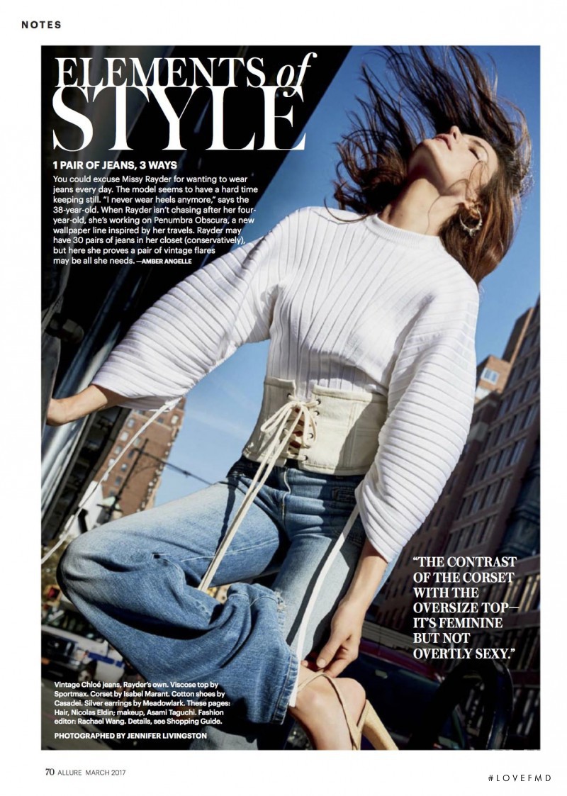 Missy Rayder featured in 1 Pair of Jeans, 3 Ways, March 2017