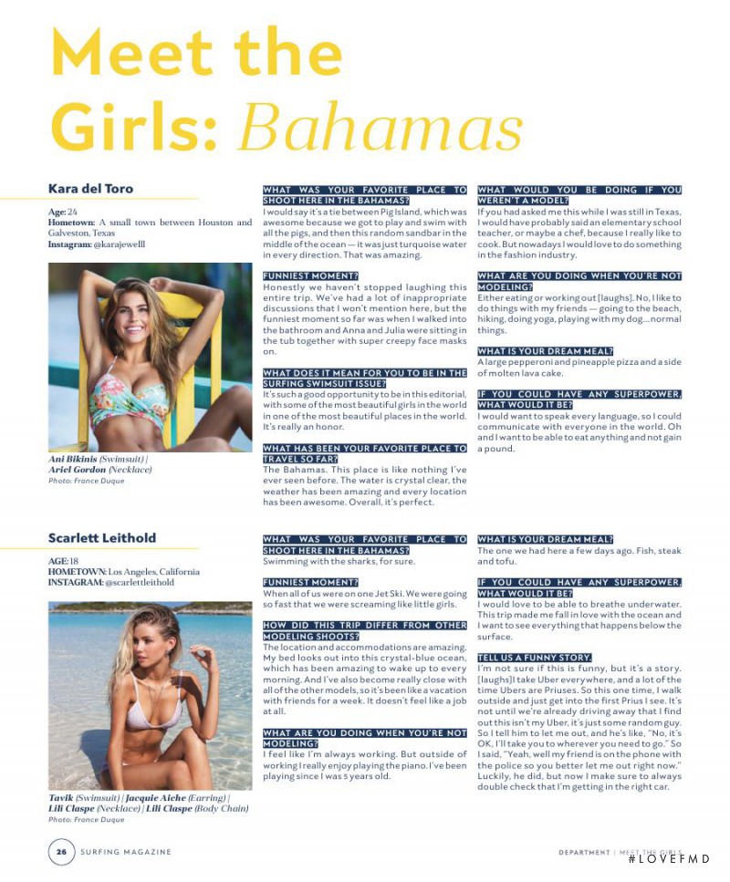 Scarlett Leithold featured in Meet the Girls: Bahamas, February 2016
