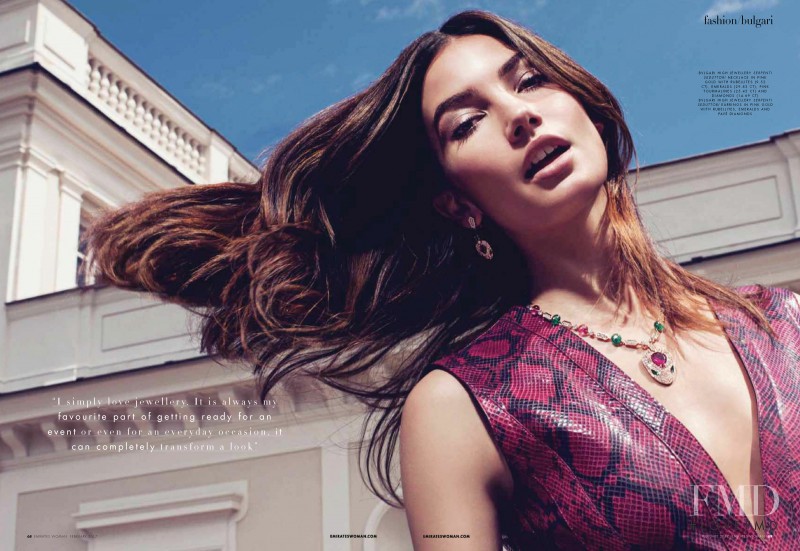 Lily Aldridge featured in Rock On, February 2017