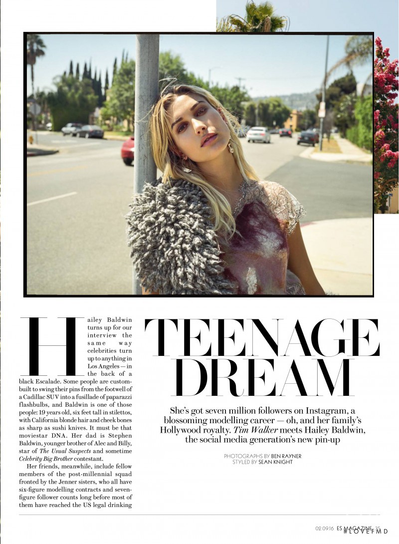 Hailey Baldwin Bieber featured in Teenage Dream, September 2016