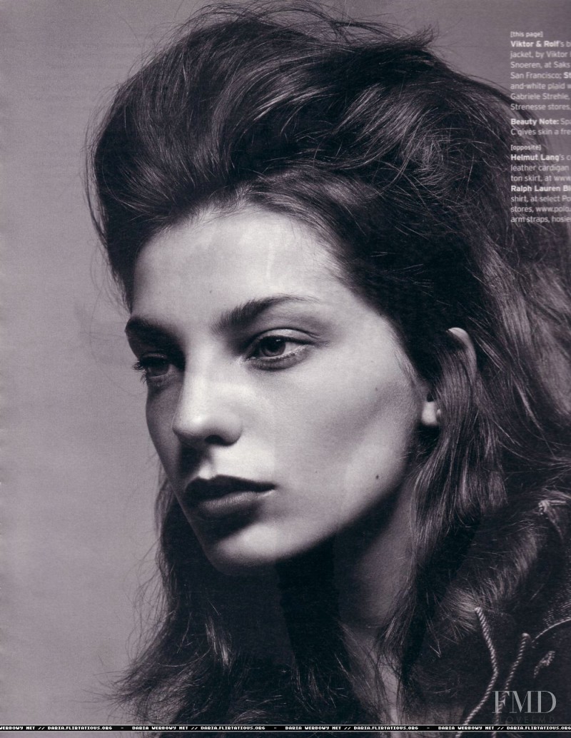 Daria Werbowy featured in Sweet Tartan, July 2003